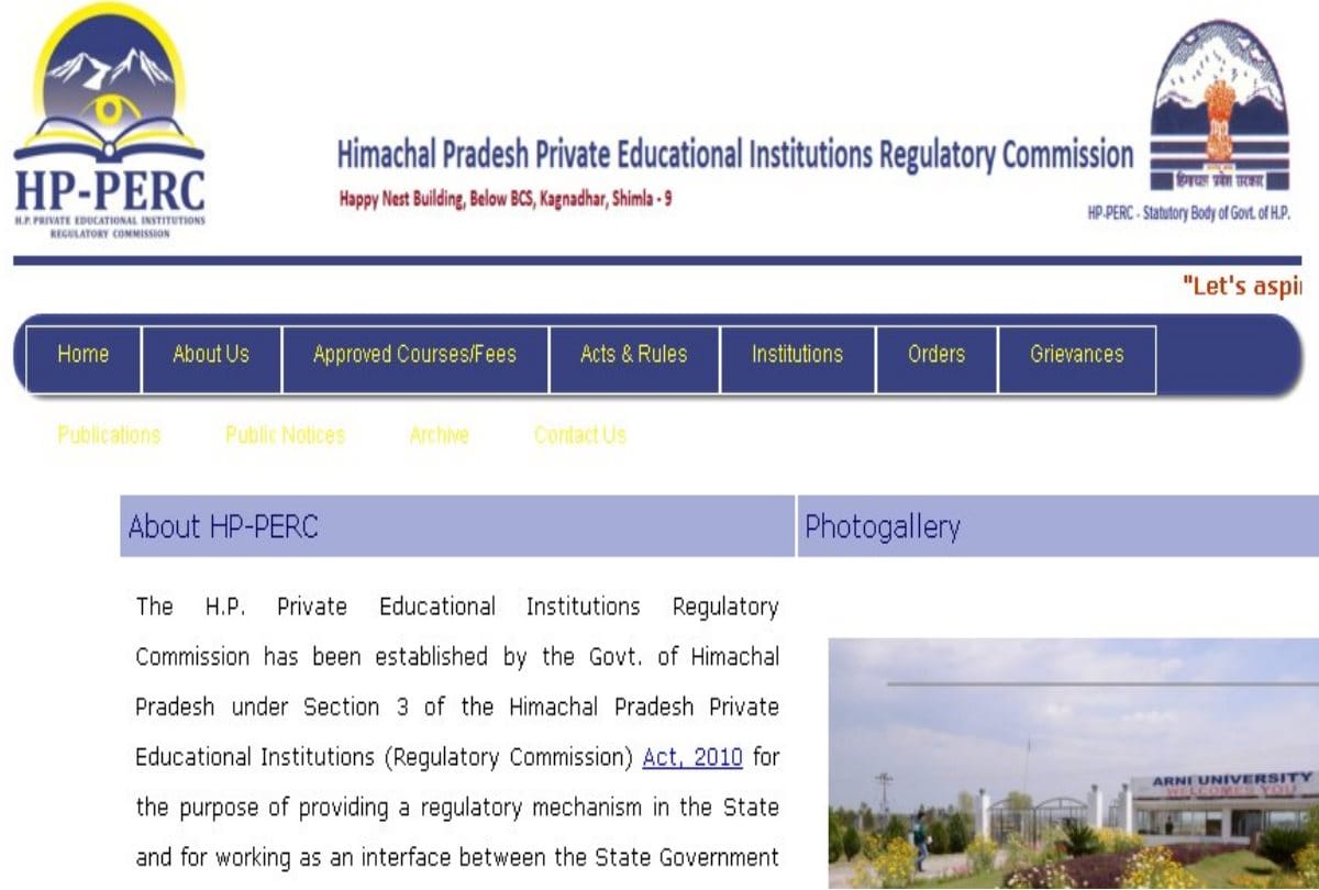 HPPERC impose fine of rs seven lakhs on private educational institute of shimla
