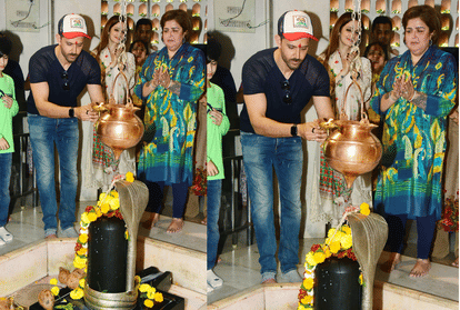 Hrithik Roshan with Sussane Khan and family offers prayers on Maha Shivratri