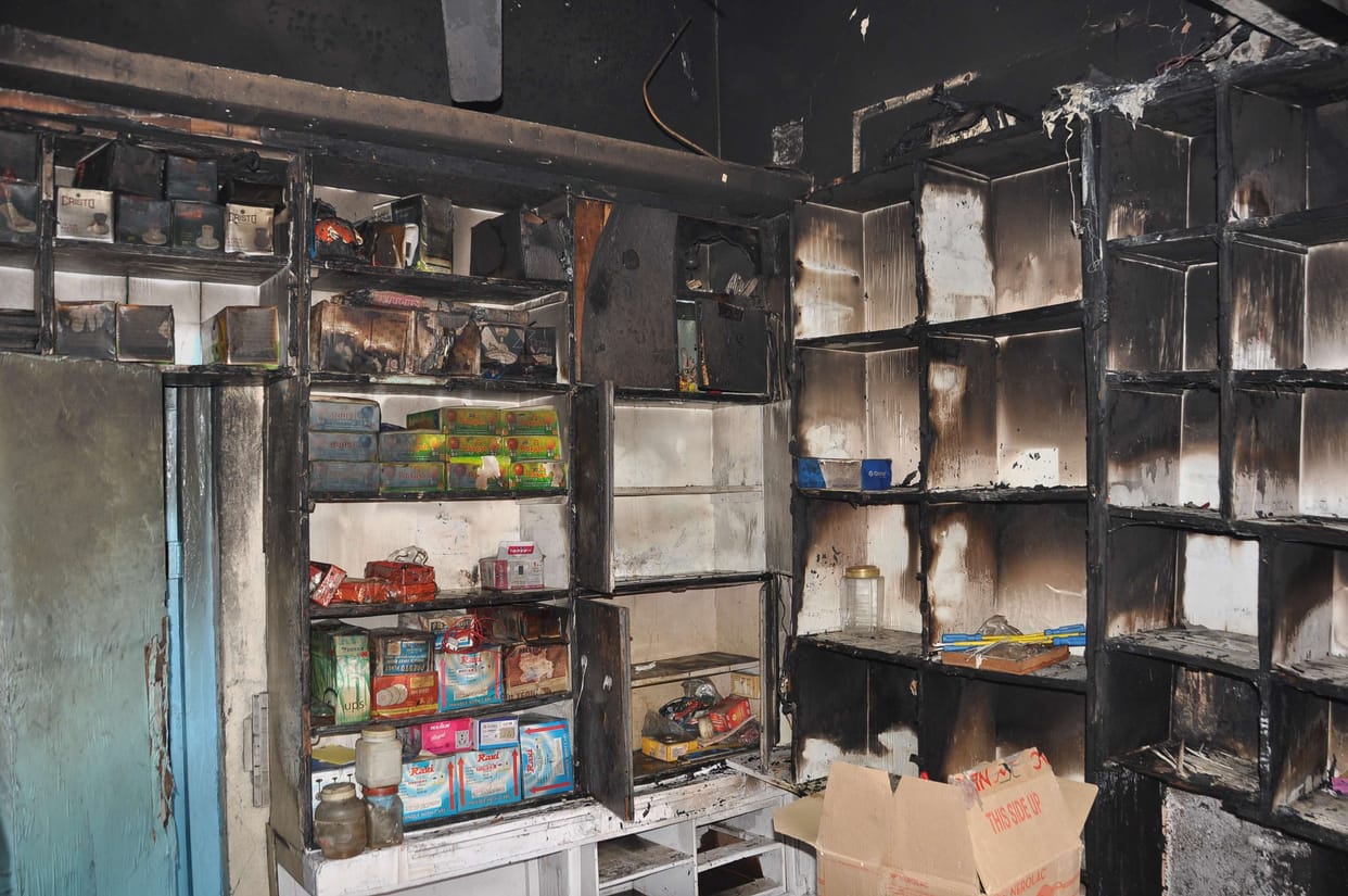 Shop fire
