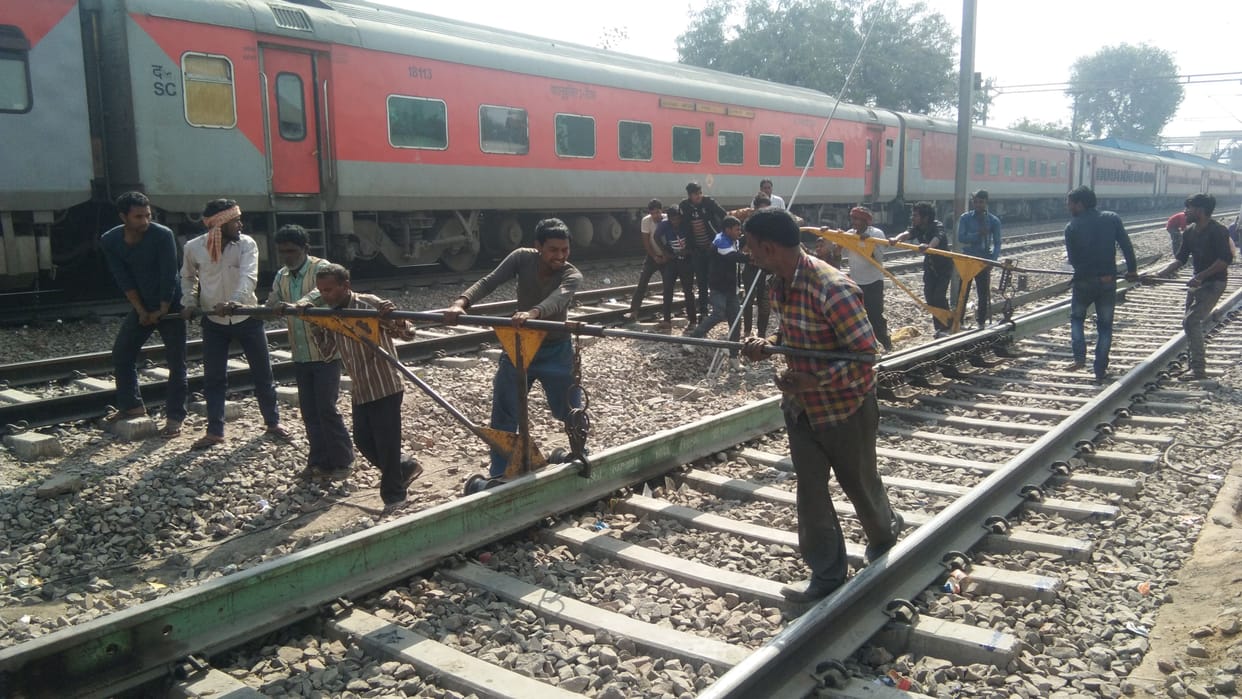 446 trains are disturbed for non interlocking work