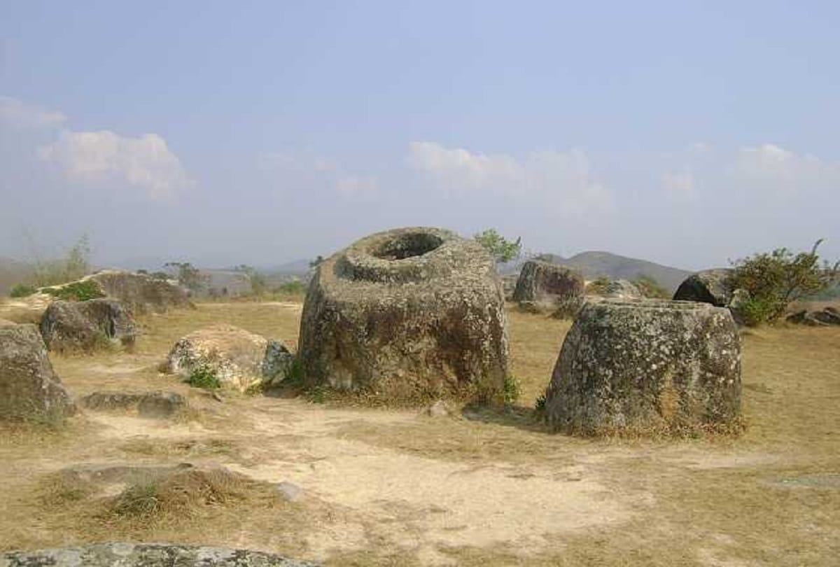 Mysterious stone jars of Laos named Plain of Jars