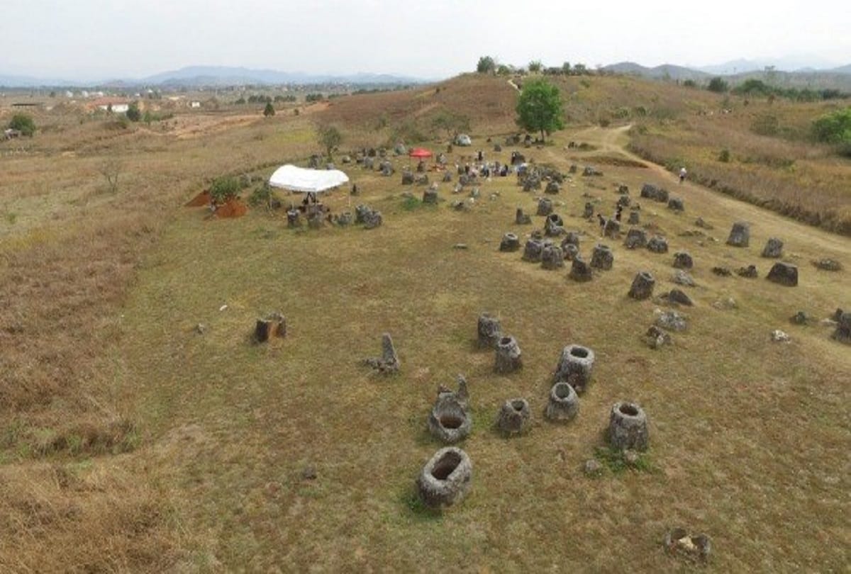 Mysterious stone jars of Laos named Plain of Jars
