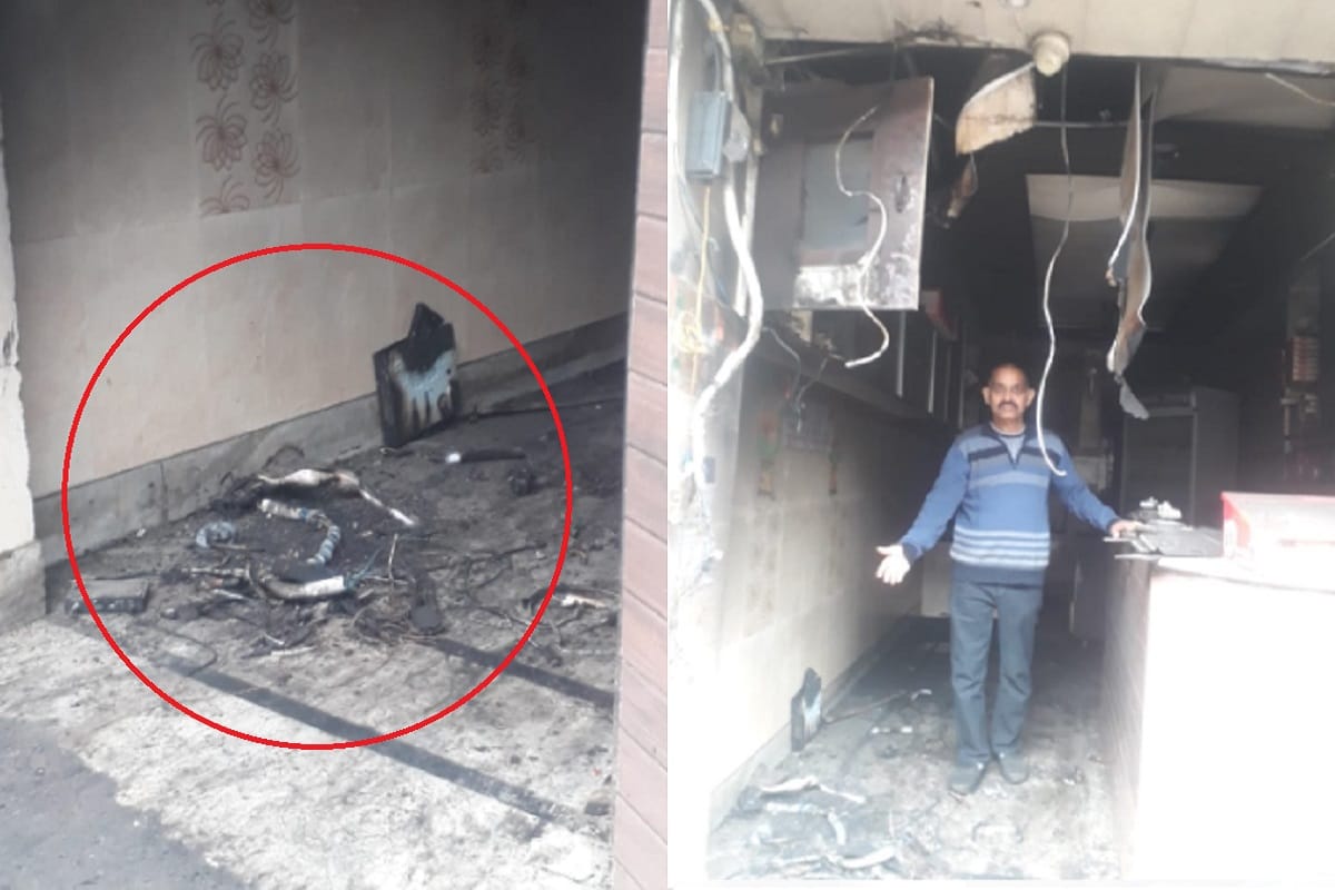 A dairy caught fire due to lightning strikes and caused loss of many lakhs in Saharanpur