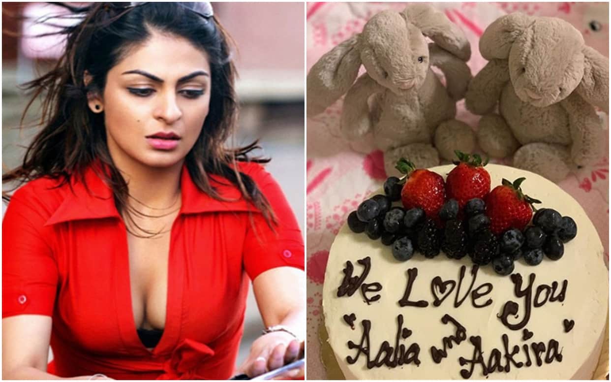Neeru Bajwa being blessed with twin girls Aalia and Aakria
