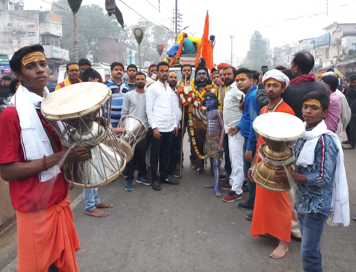 Grand Shiva Barat came out with elephant horse