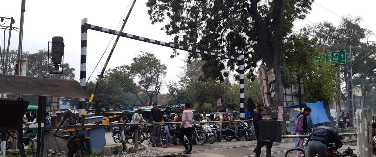 DCM collision breaks railway crossing gate