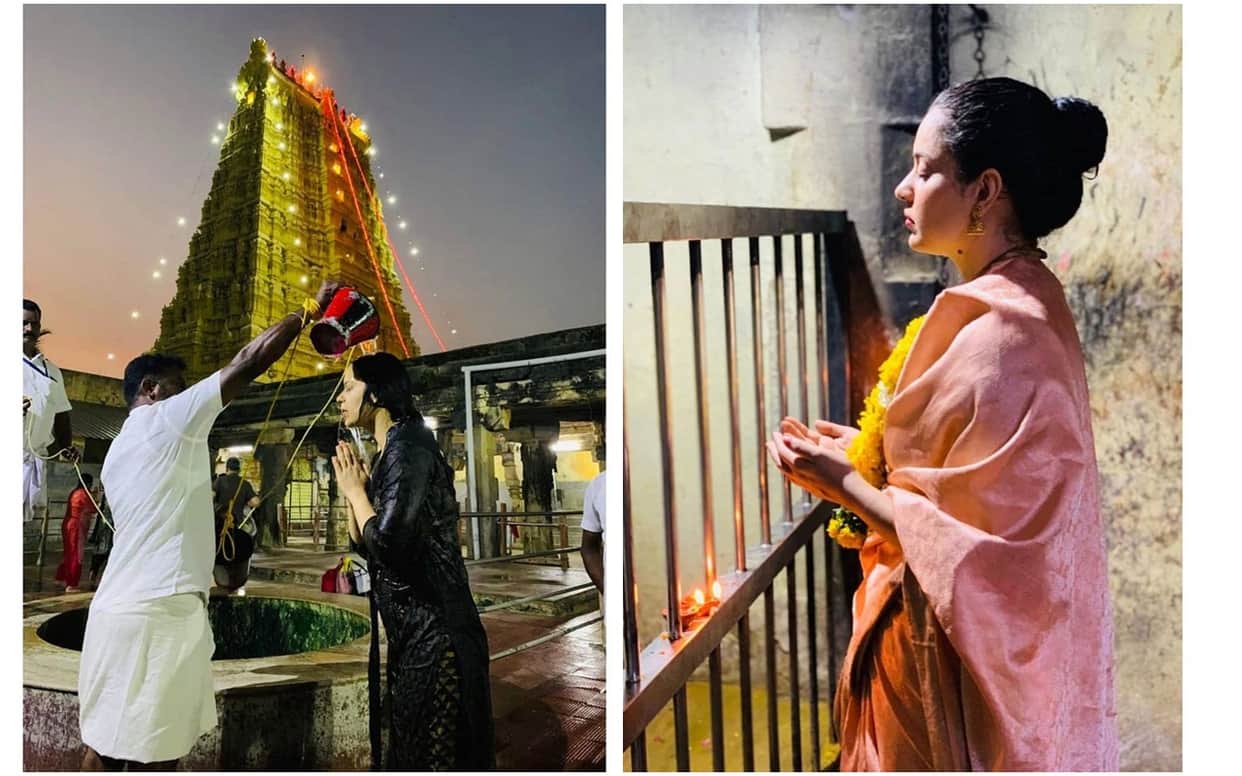 Kangana Ranaut in Rameshwaram this morning pic Goes Viral