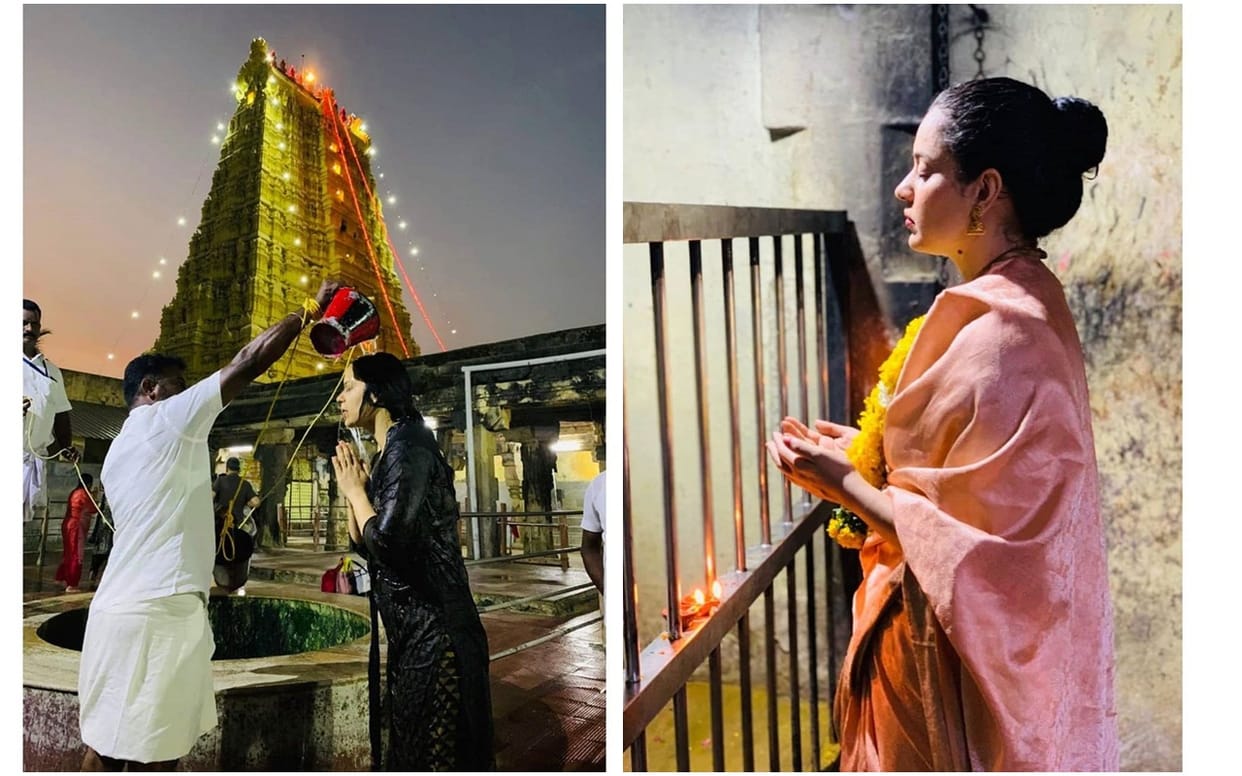 Kangana Ranaut in Rameshwaram this morning pic Goes Viral