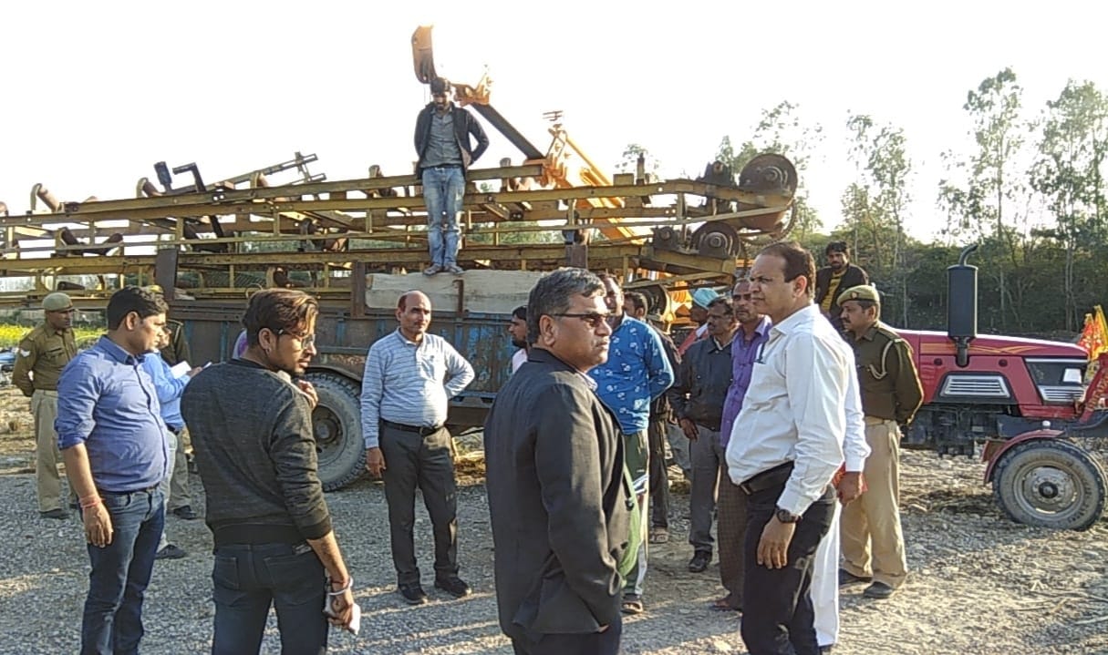 The team saw the reality of illegal mining with a drone