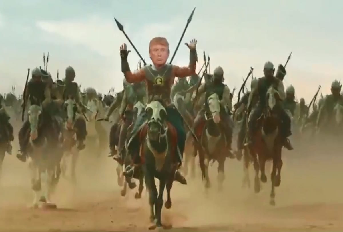Donald Trump Bahubali film morphed video viral, US President retweeted video