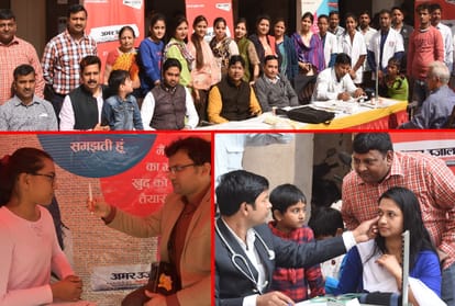 अमर उजाला फाउंडेशन का हेल्थ रथ।