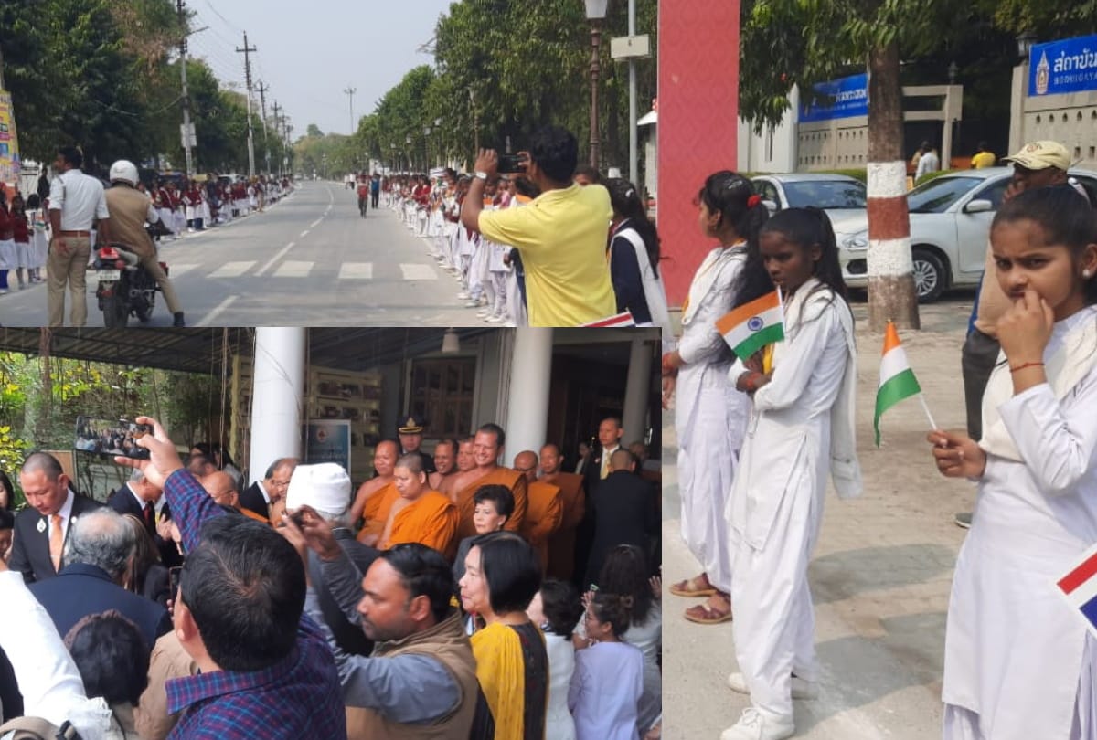 Thailand Princess Chulafan return from Kushinagar Mahaparinirvan Temple latest photos