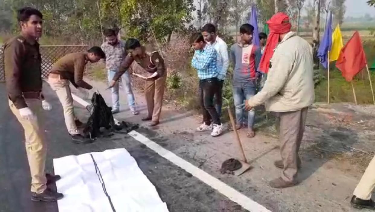 accident in highway overnigh vehicle running