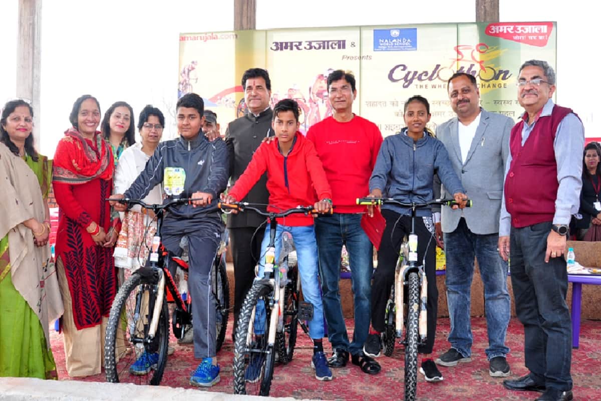 Students has Cycle rally in Saharanpur by Amar Ujala Program