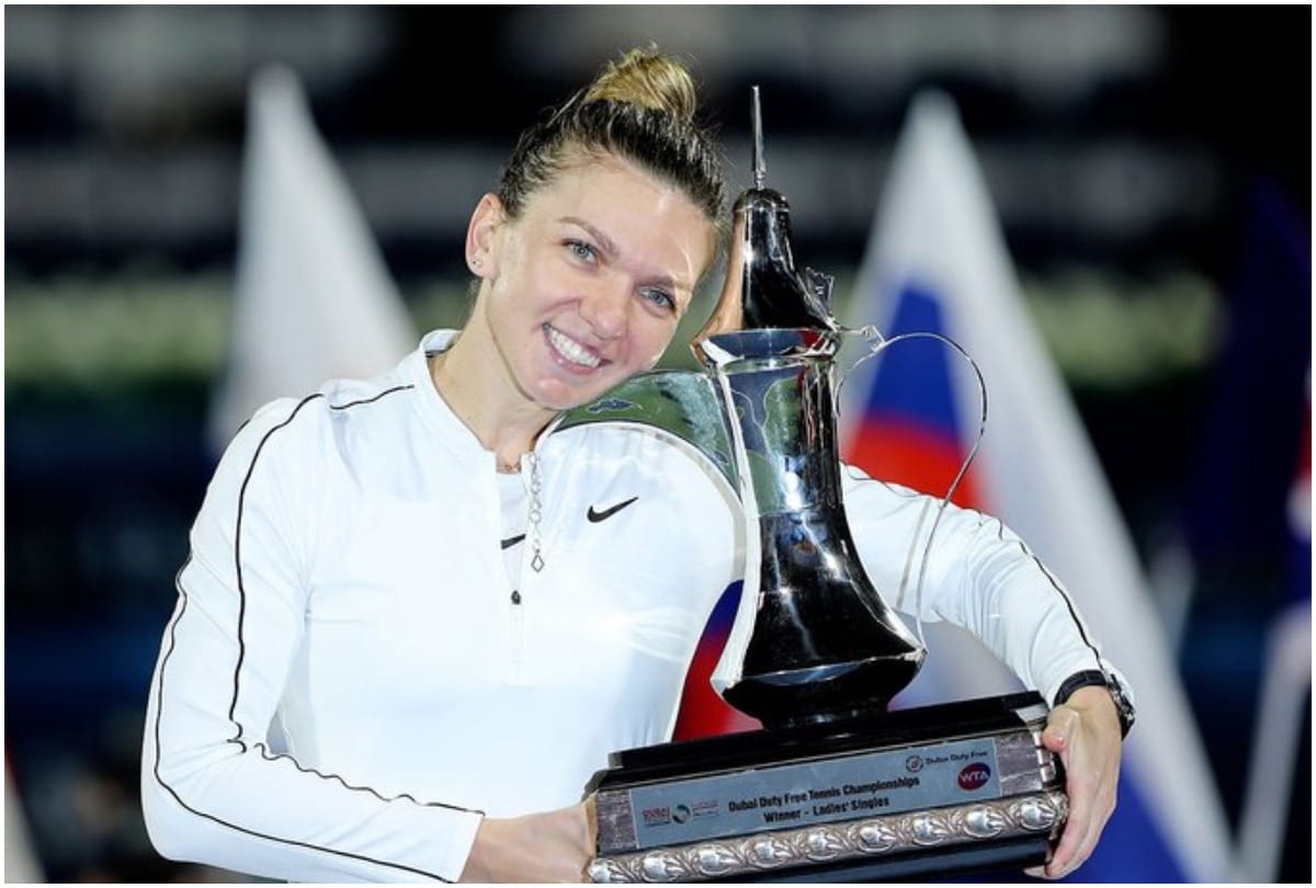 Simona Halep claims 20th career title with Dubai triumph Tennis ball