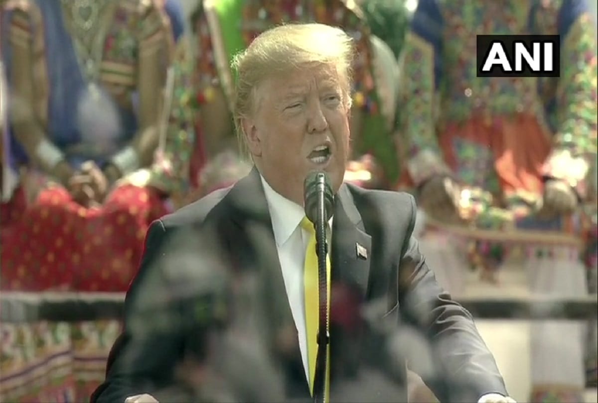 Donald Trump attack Pakistan on Terrorism in Ahmedabad Motera stadium, Narendra Modi also present