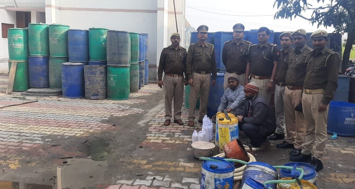 Illegal liquor was being made in the warehouse