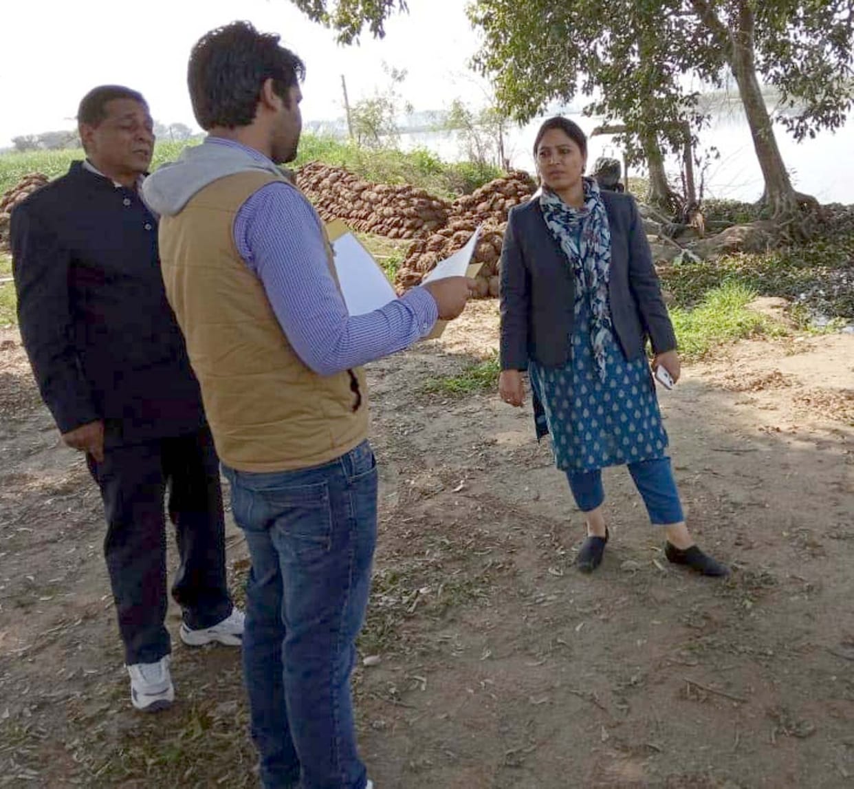 Inspection of land for water treatment plant