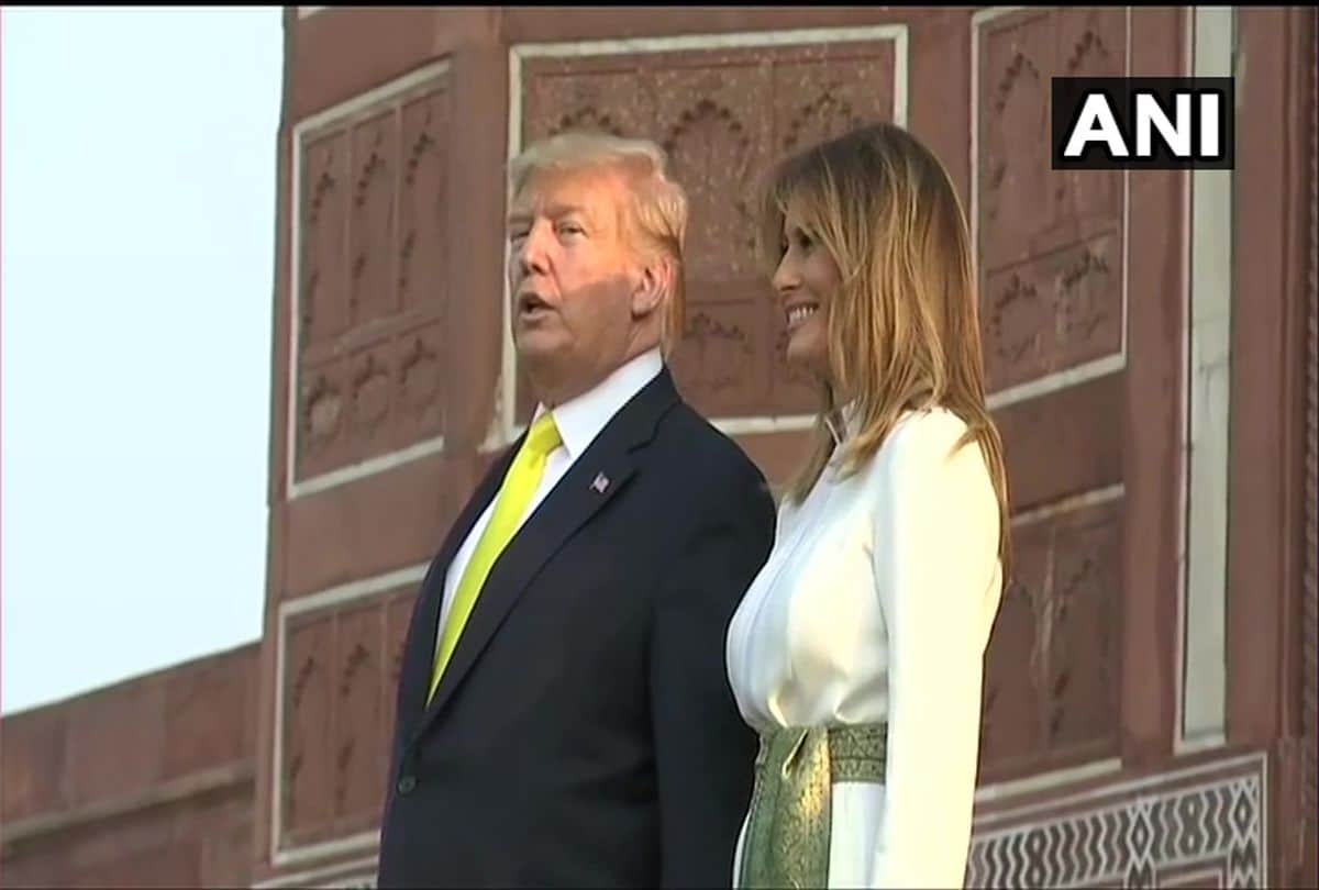 donald Trump and Melania trump asked 50 questions to guide about taj mahal