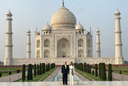 UP Governor and Cm Yogi Adityanath reached Agra for Donald Trump Welcome