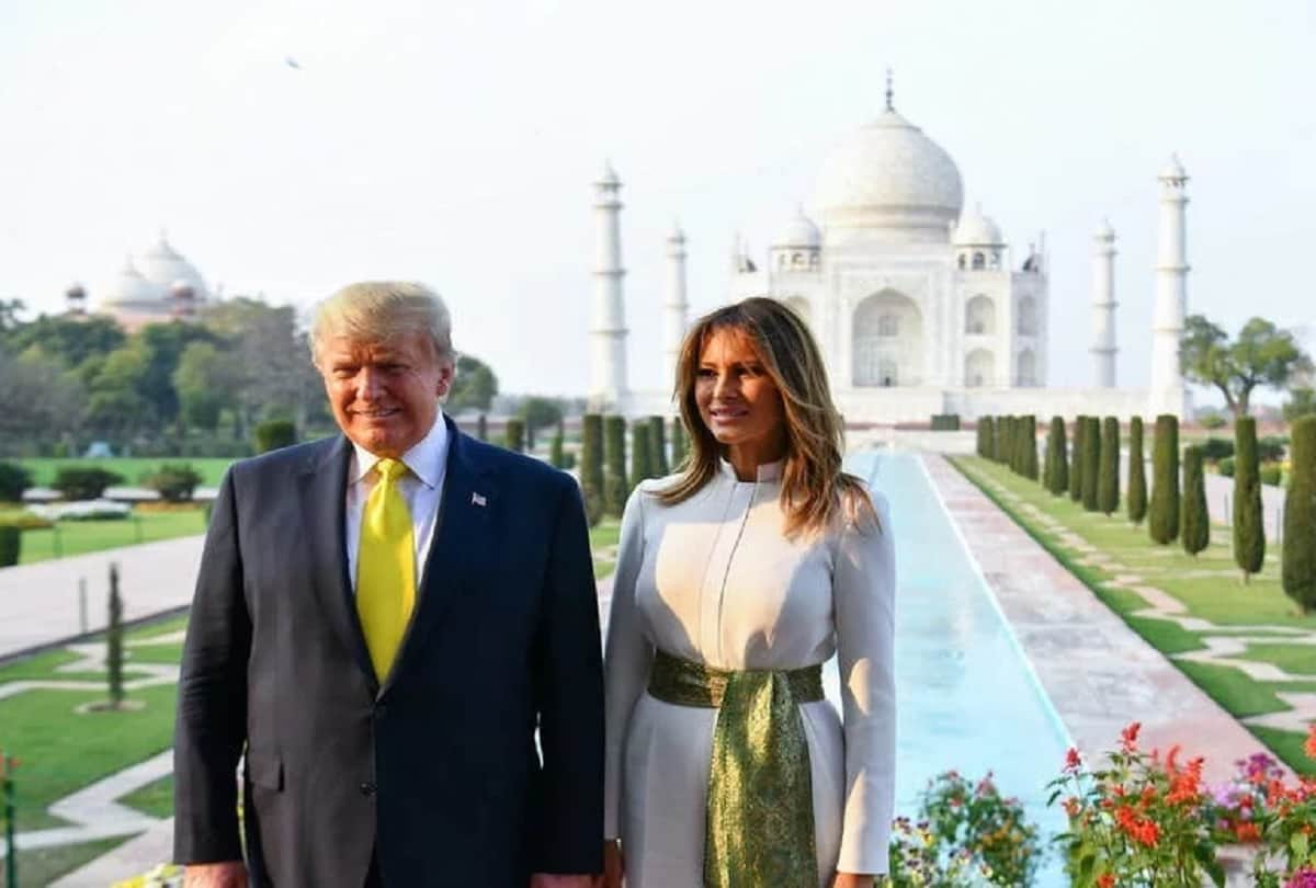 donald Trump and Melania trump asked 50 questions to guide about taj mahal