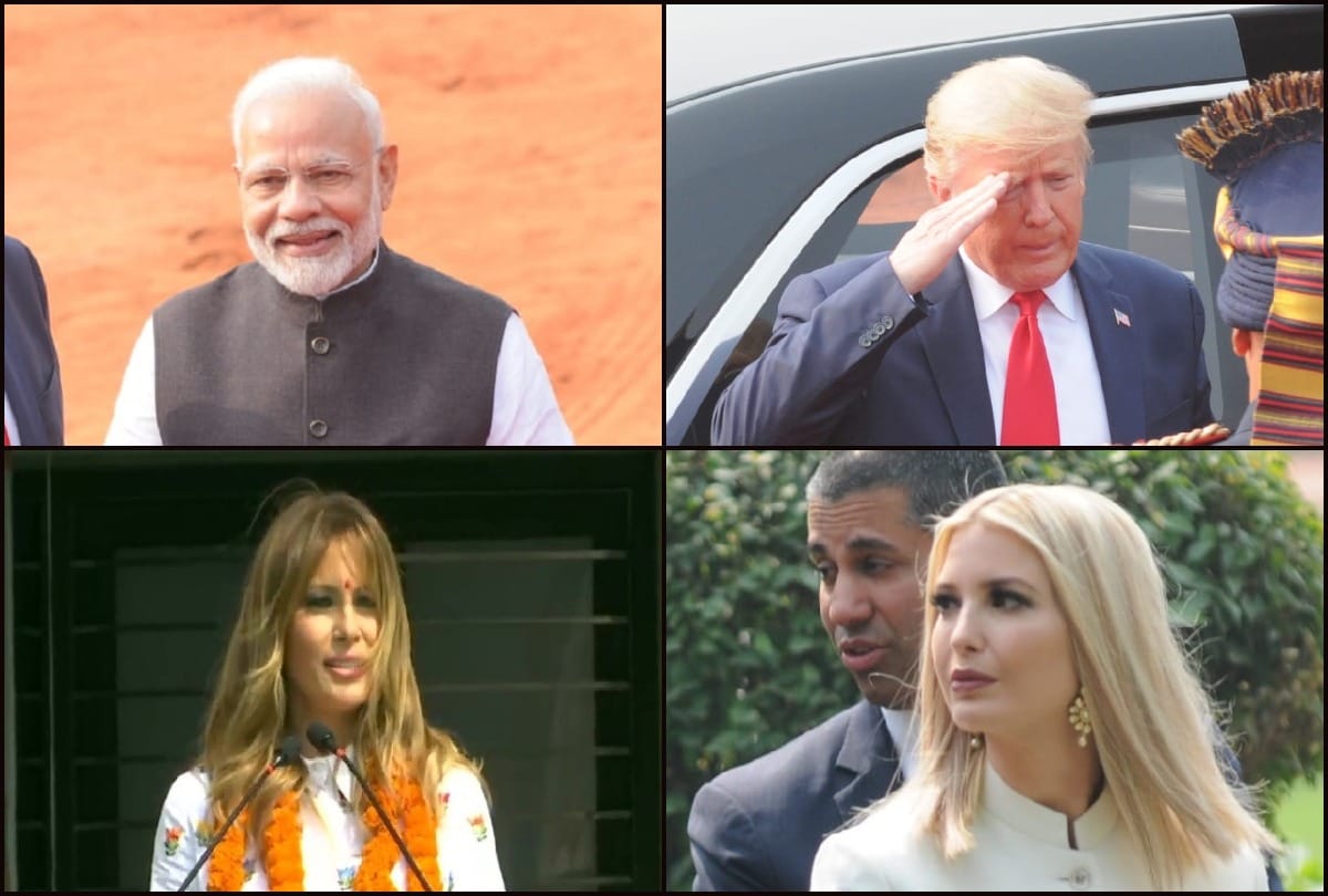 Donald Trump India Visit President House Hyderabad House Rajghat Narendra Modi Ivanka Melania update