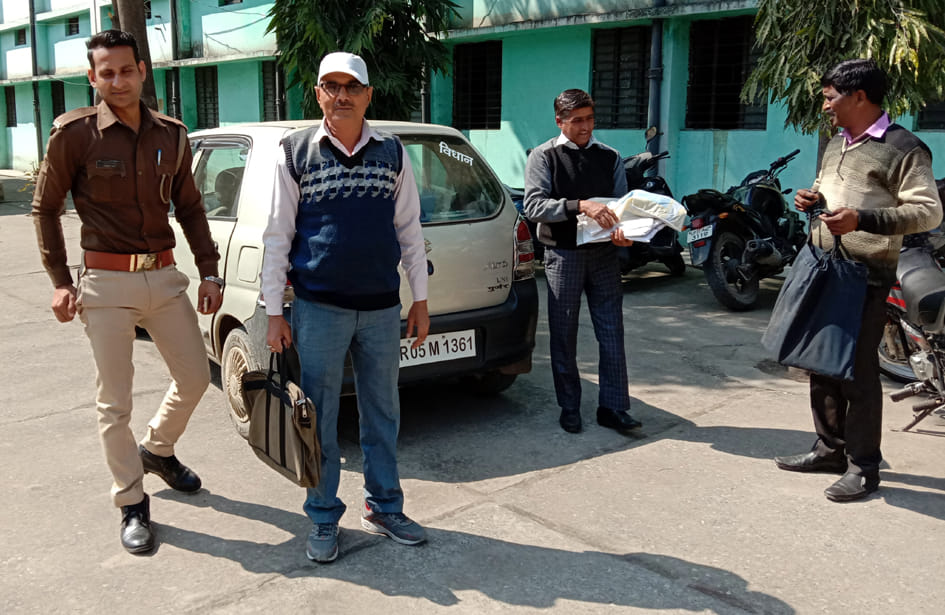 Copies were sent to the collection center by car under police protection