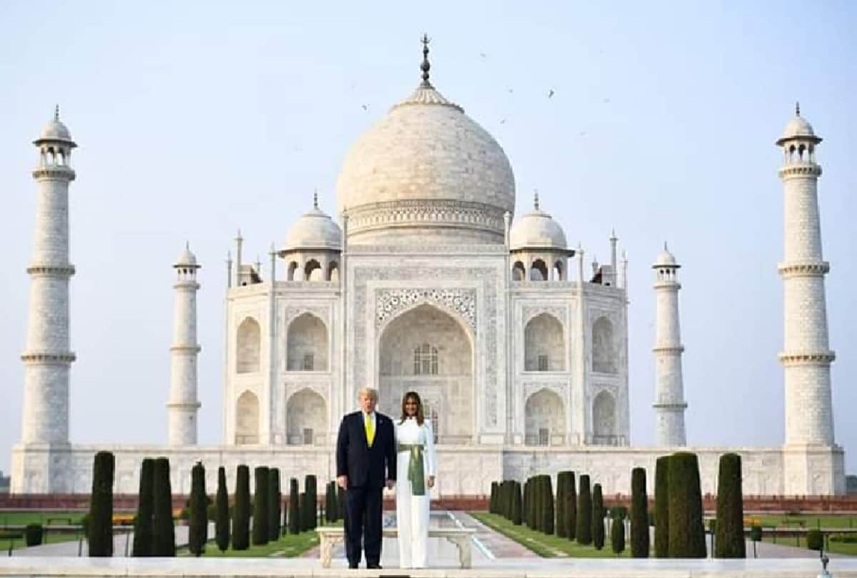 donald Trump and Melania trump asked 50 questions to guide about taj mahal