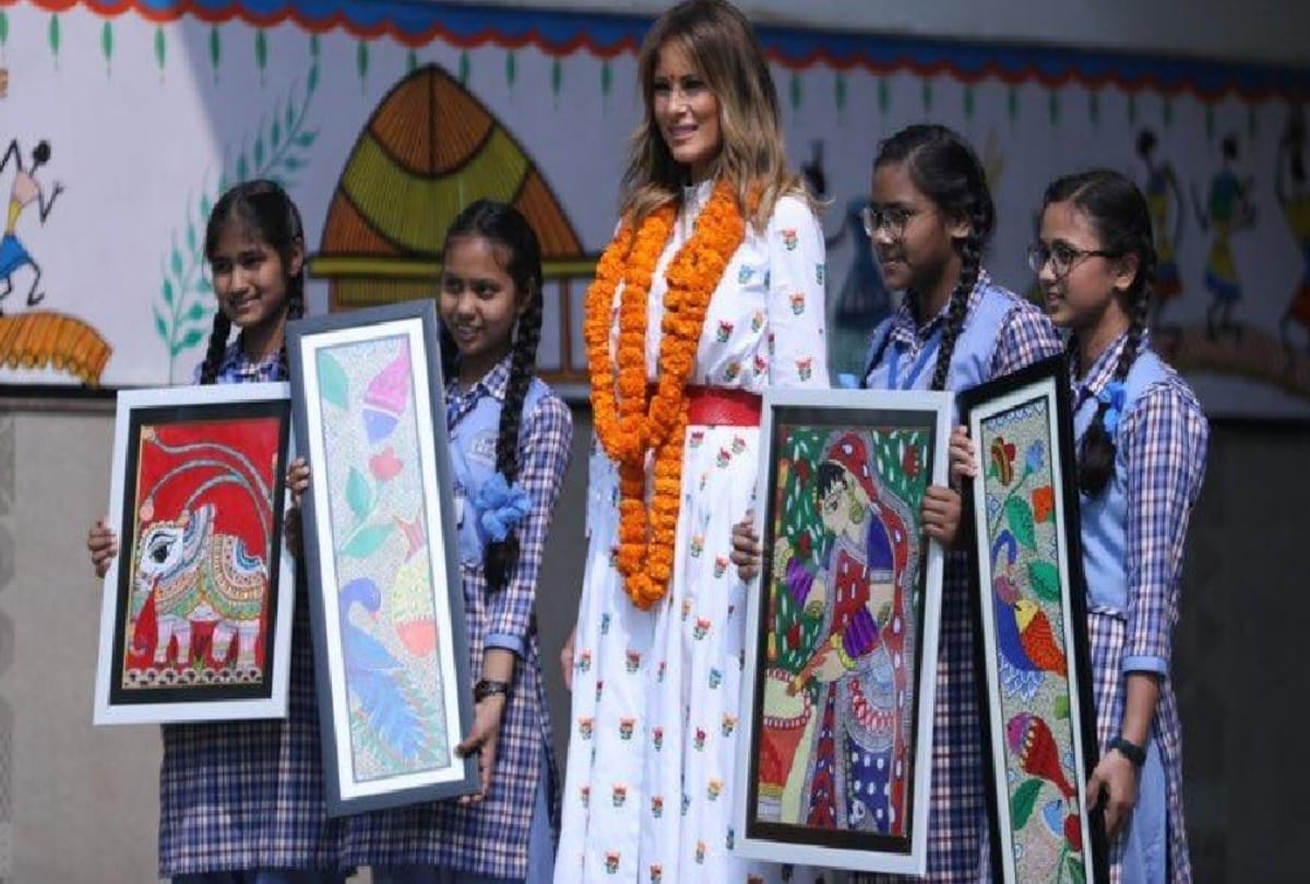 Delhi government school Kids questions galore for melania trump Which is your favourite cartoon
