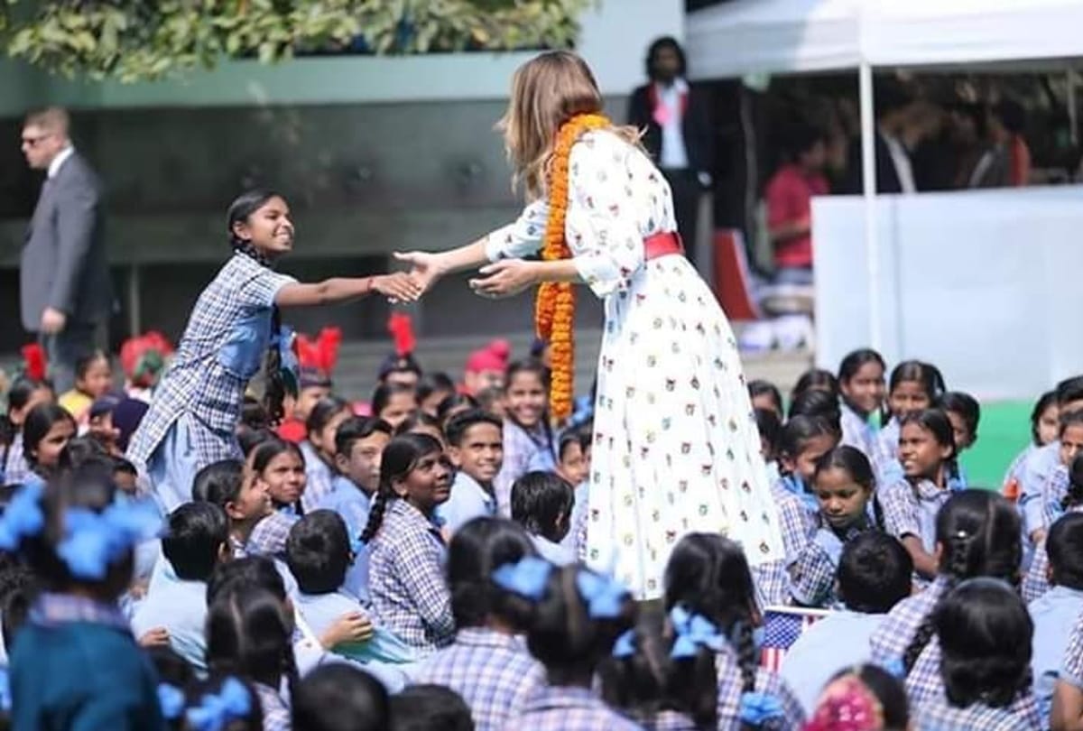 America First Lady Melania Trump will see Gorakhpur teacher Happy Lesson