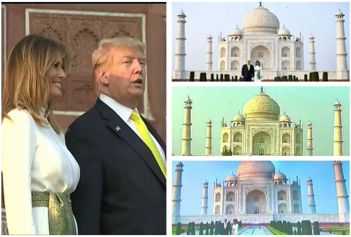donald Trump and Melania trump asked 50 questions to guide about taj mahal