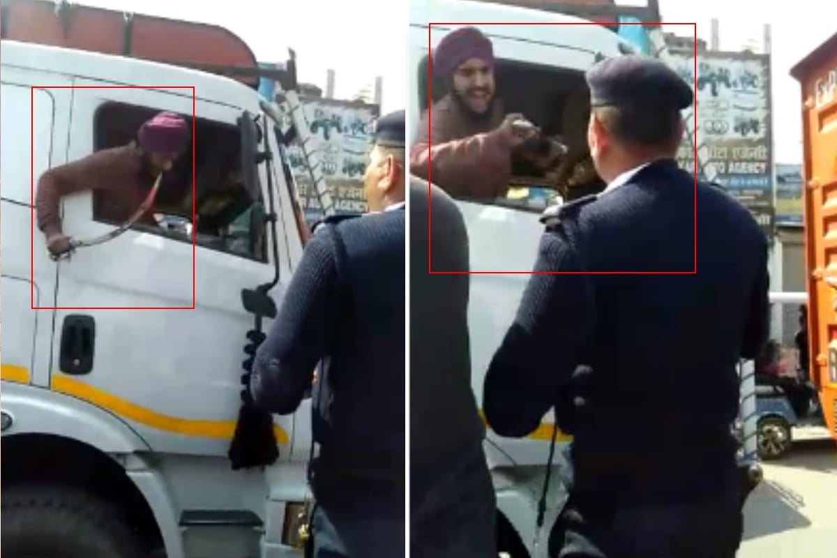 UP: Truck driver lashes sword at traffic police in Saharanpur District