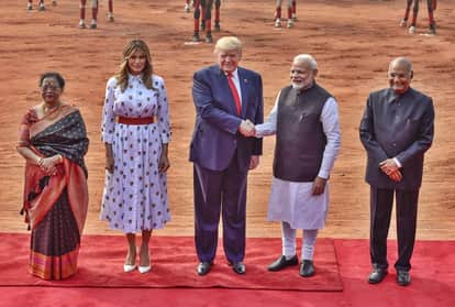Trump at Rashtrapati Bhavan