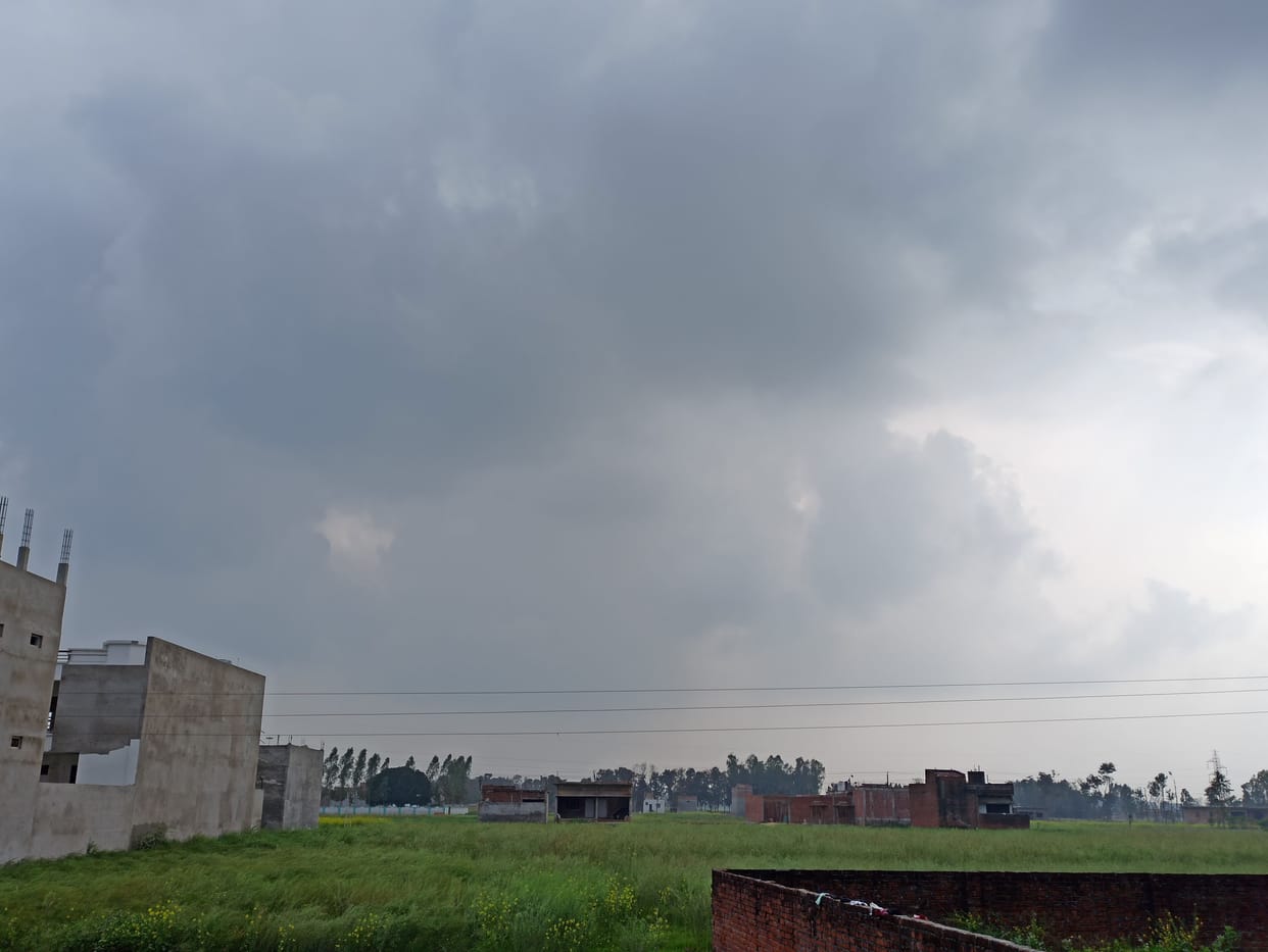 cloudy weather seen in santkabirnagar