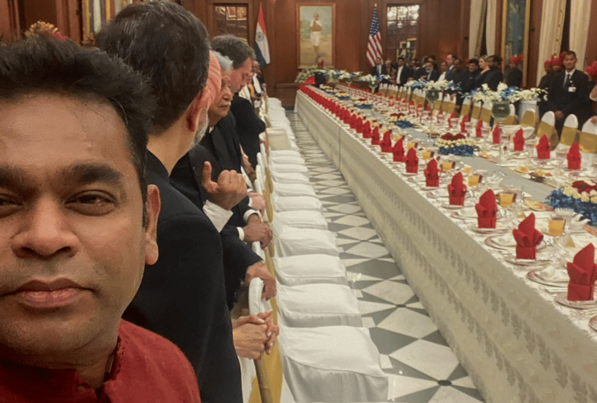 AR Rahman share a video of monkey who came dinner for Donald Trump at Rashtrapati Bhavan