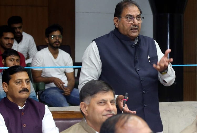INLD leader Abhay Chautala walkout from the Haryana assembly
