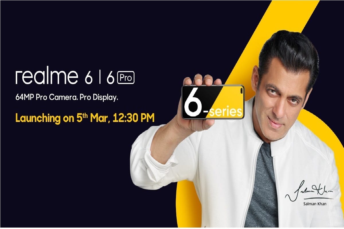 Realme 6 pro launch date in India on March 5, As Salman Khan is new brand ambassador