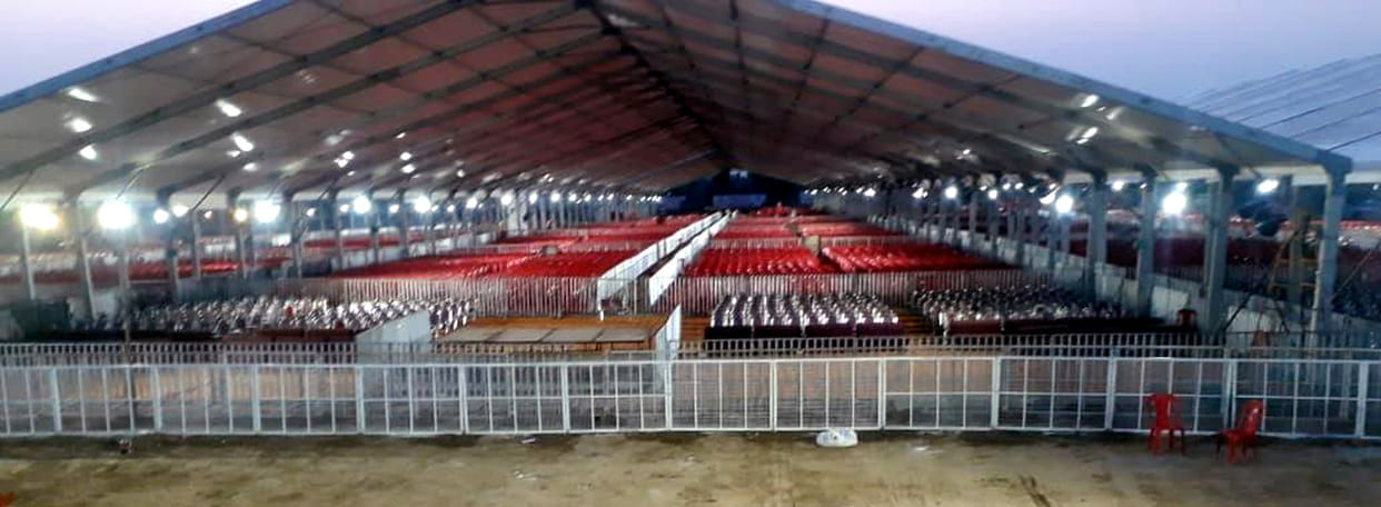 Pandal ready in Chitrakoot a day before, waiting for PM