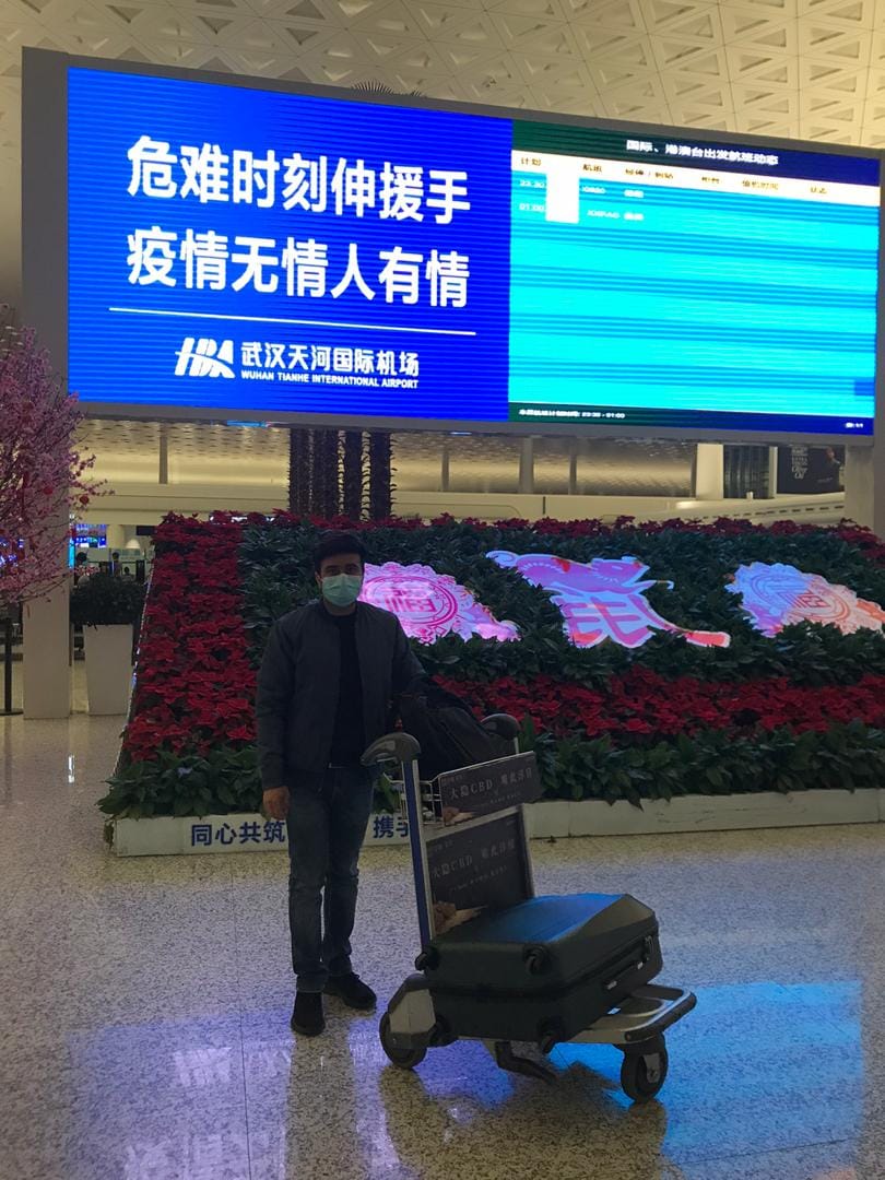 Varnik got a flight from china