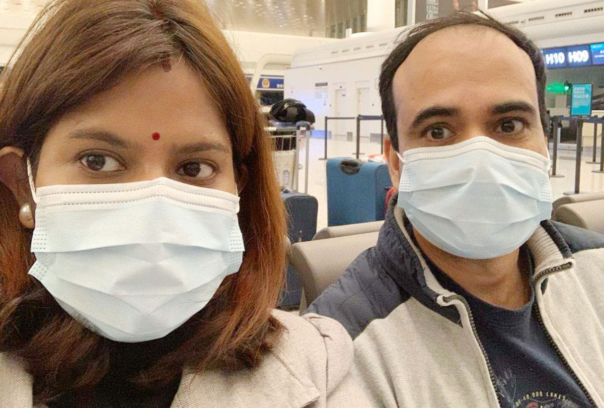 corona virus: Indian couple safe return from Wuhan city of china