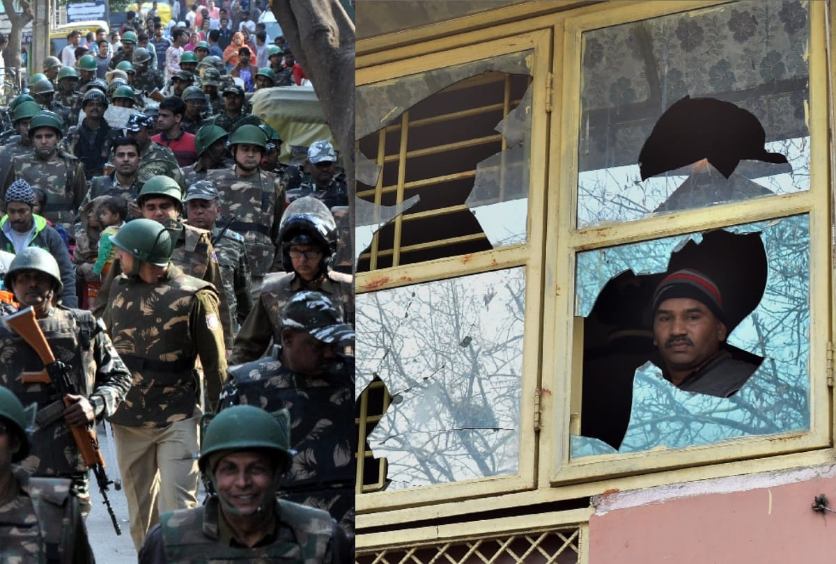 Delhi violence force in lanes scariness in environment people watching from their windows in horror