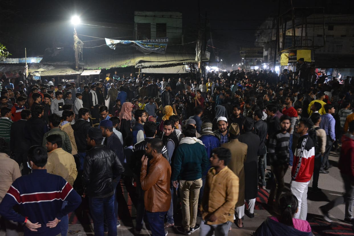 Amu Students protest against caa