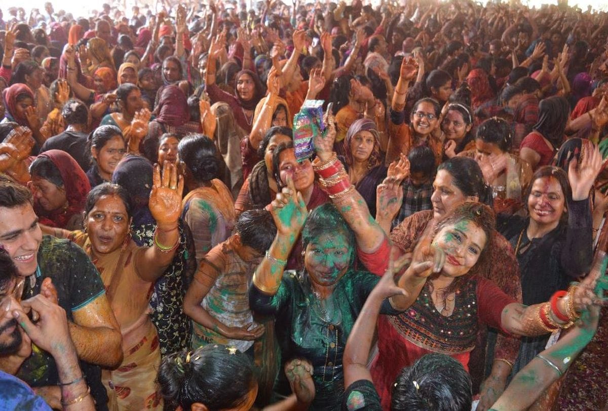 Holi 2020 Celebration In Raman Reti Mandir Vrindavan
