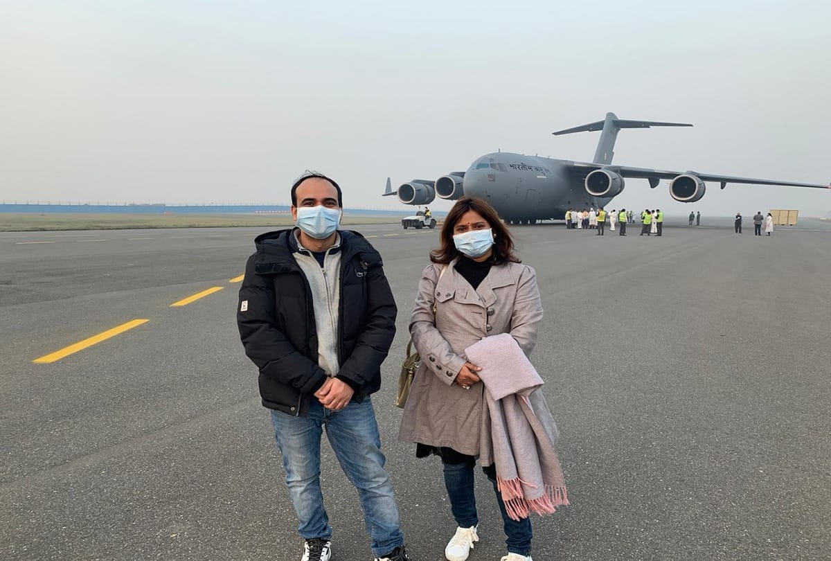 corona virus: Indian couple safe return from Wuhan city of china