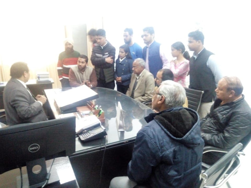 sgrr pg college : Uproar over locks on college property, students met vice-chancellor