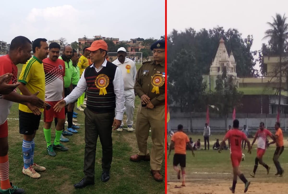 Police Football Tournament orgnised in regional stadium gorakhpur