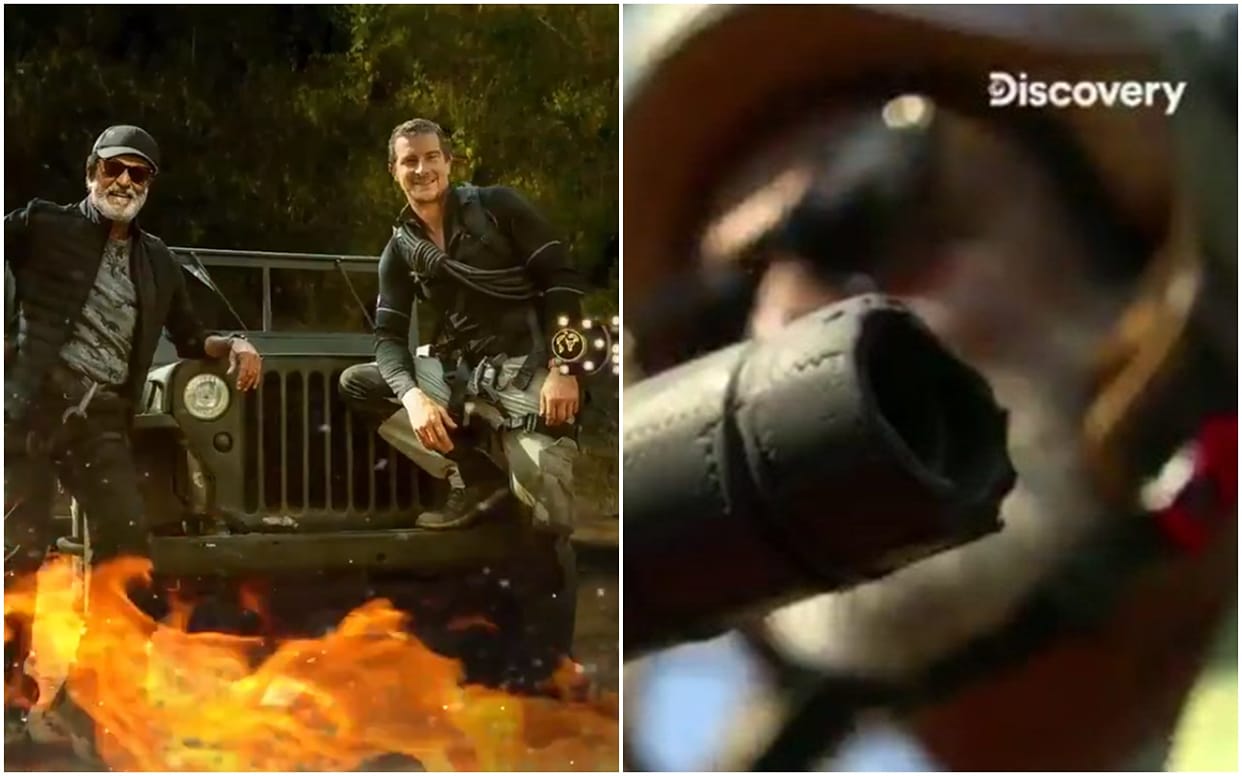 Bear Grylls and Rajinikanth in an action packed adventure See Promo Here Man Vs Wild