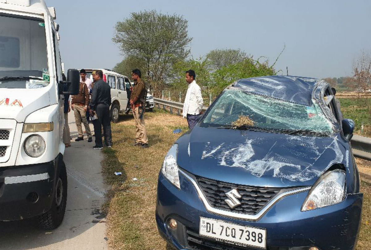 Baleno Car Accident At Yamuna Expressway Woman Injured Two Died
