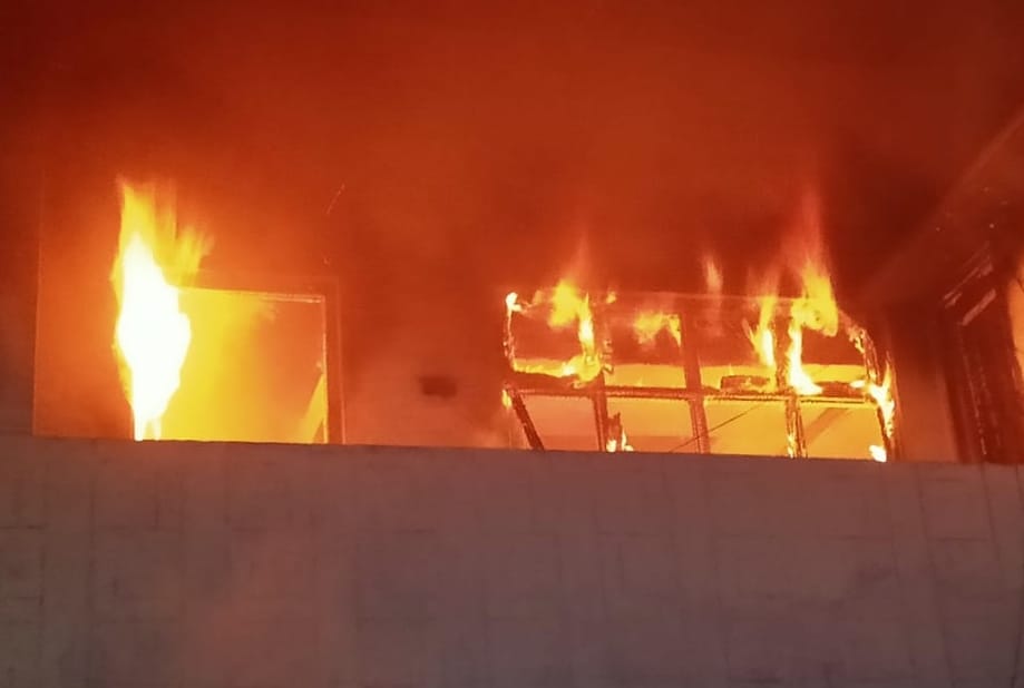 Fire breaks out in brush factory