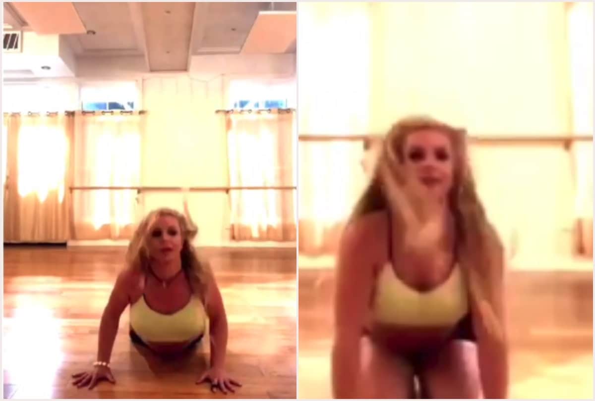 Britney Spears viral video was spotted out and about in Los Angeles with a boot on her foot